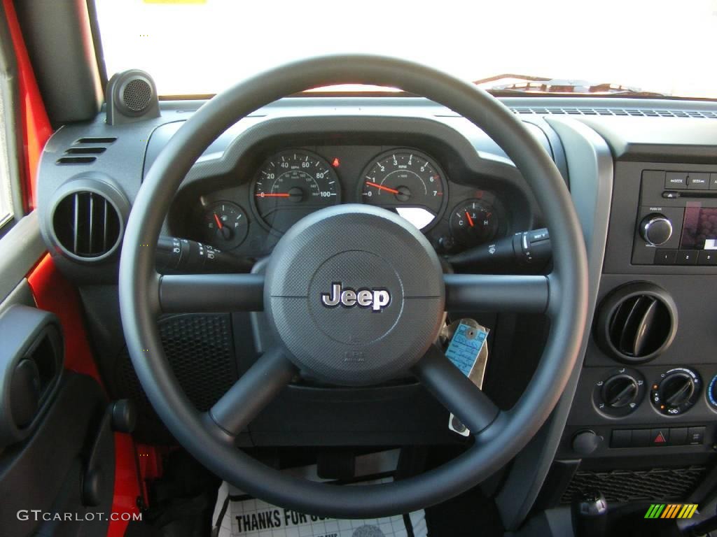 2009 Wrangler X 4x4 - Flame Red / Dark Slate Gray/Medium Slate Gray photo #10