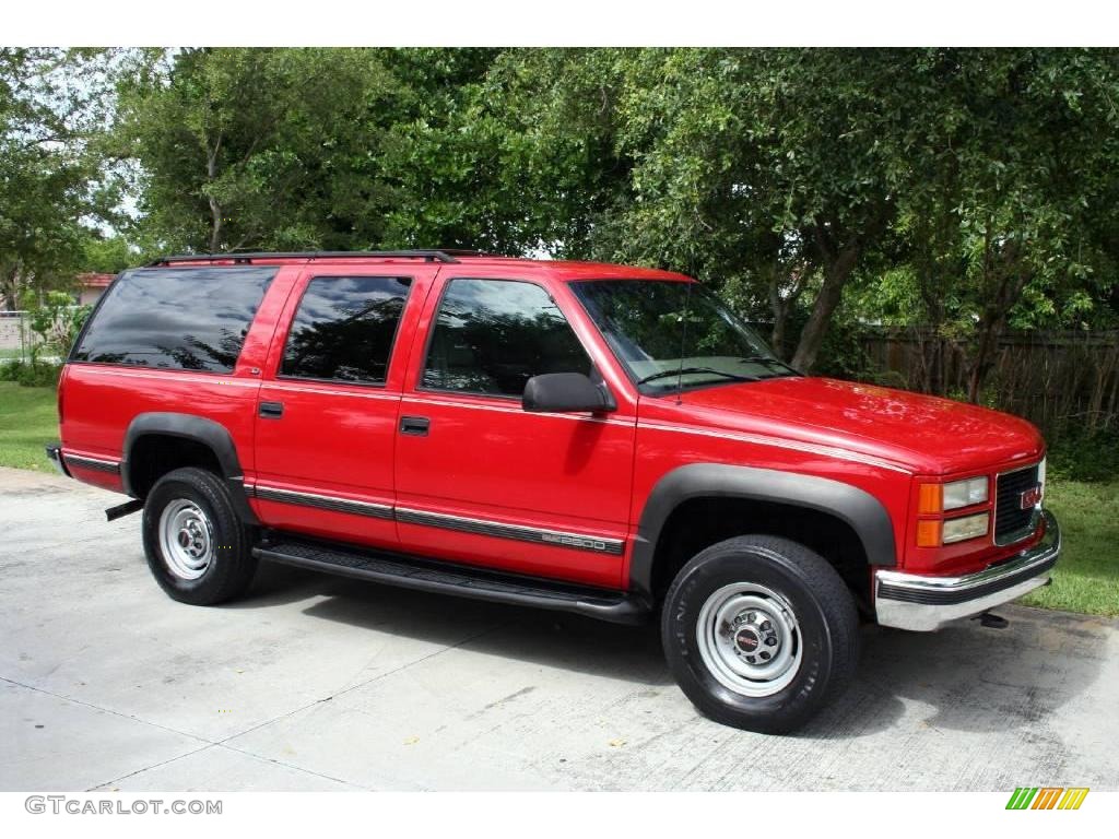 1999 Suburban K2500 SLT 4x4 - Fire Red / Neutral photo #15