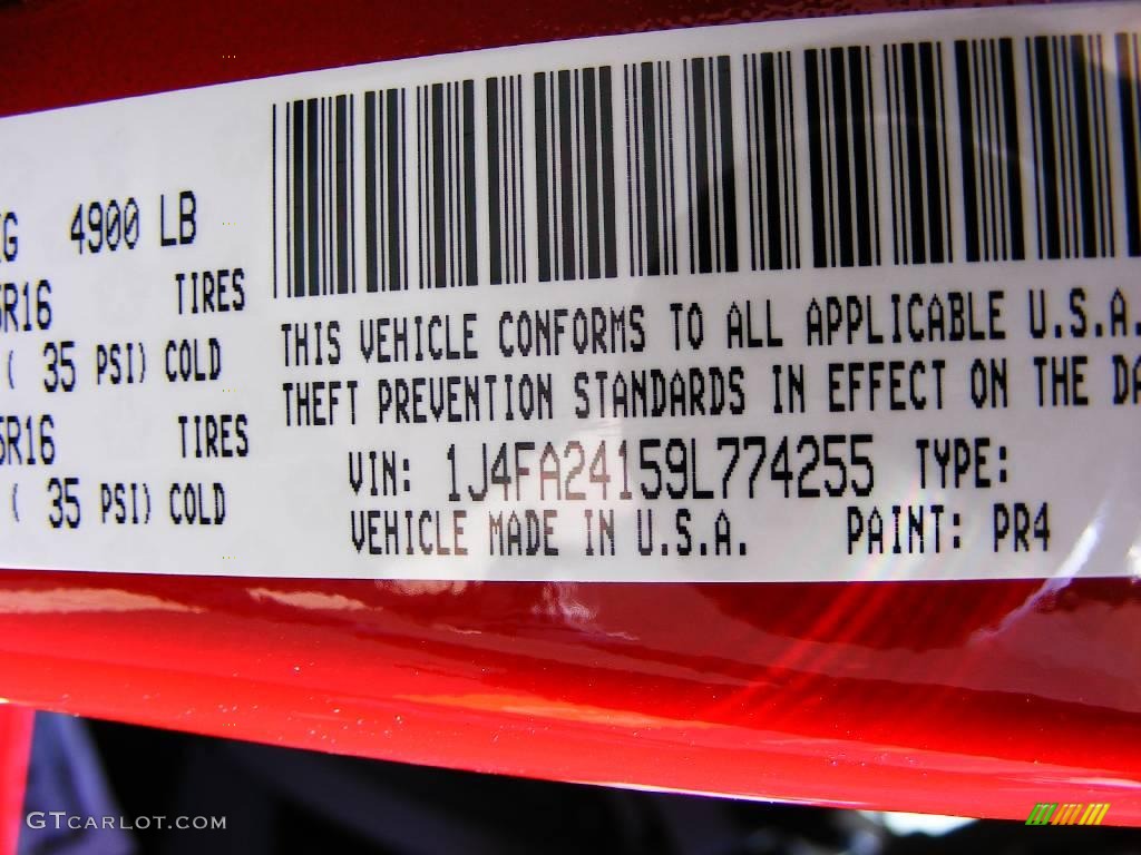 2009 Wrangler X 4x4 - Flame Red / Dark Slate Gray/Medium Slate Gray photo #13