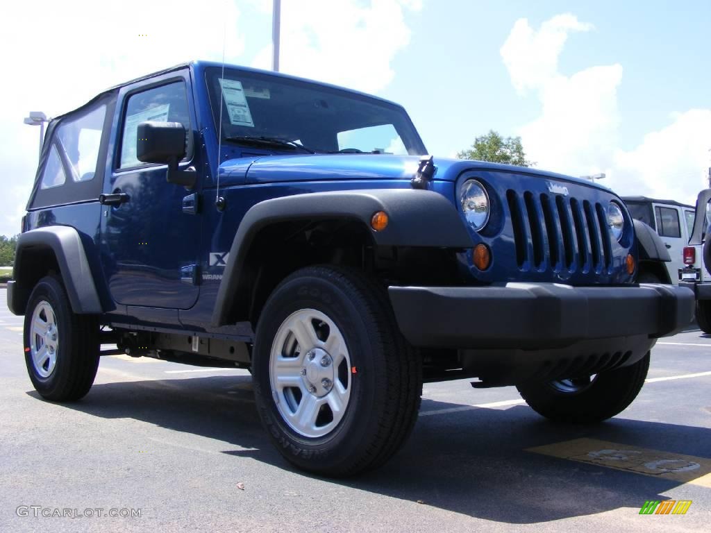 2009 Wrangler X 4x4 - Deep Water Blue Pearl Coat / Dark Slate Gray/Medium Slate Gray photo #4