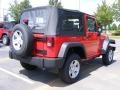 2009 Flame Red Jeep Wrangler X 4x4  photo #3