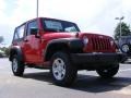 2009 Flame Red Jeep Wrangler X 4x4  photo #4