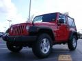 2009 Flame Red Jeep Wrangler X 4x4  photo #1