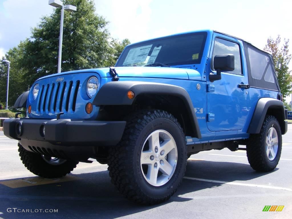 2009 Wrangler X 4x4 - Surf Blue Pearl Coat / Dark Slate Gray/Medium Slate Gray photo #1