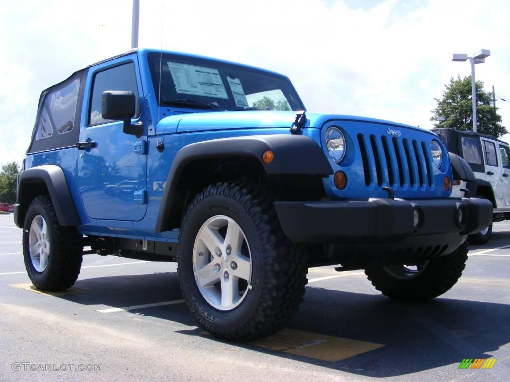 2009 Wrangler X 4x4 - Surf Blue Pearl Coat / Dark Slate Gray/Medium Slate Gray photo #4