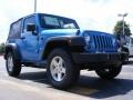 2009 Surf Blue Pearl Coat Jeep Wrangler X 4x4  photo #4
