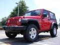 2009 Flame Red Jeep Wrangler X 4x4  photo #1