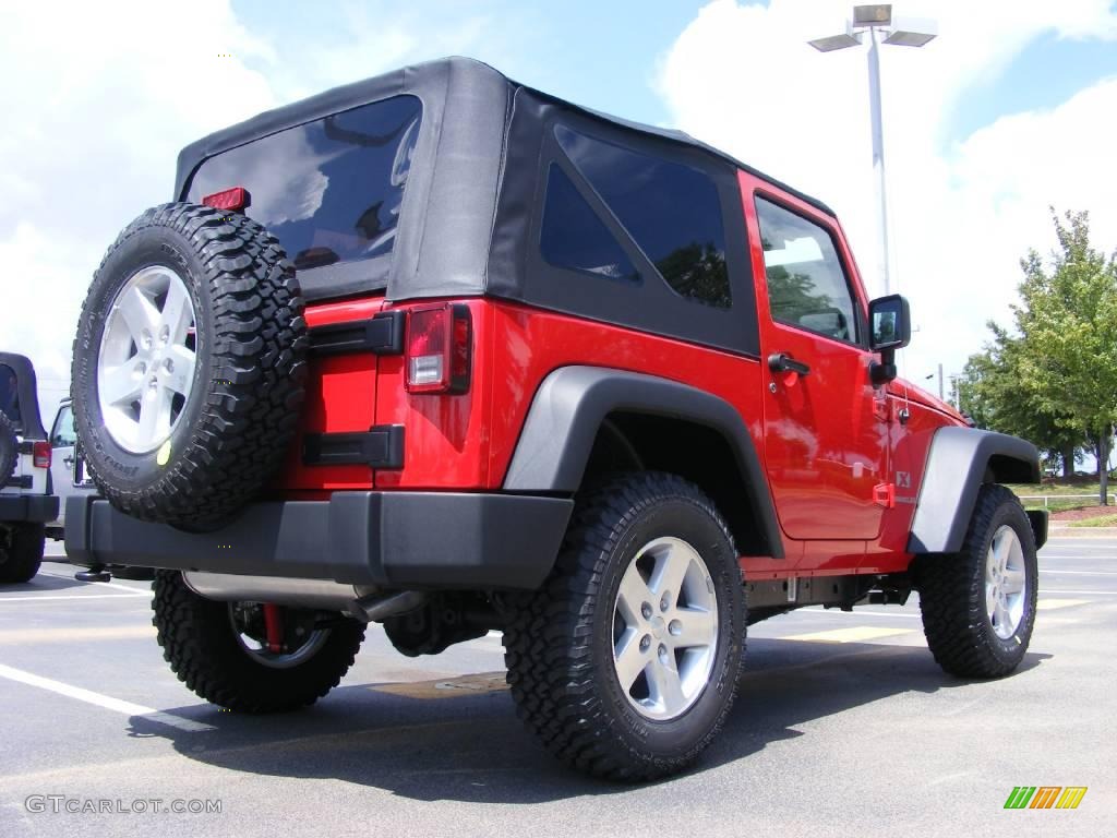 2009 Wrangler X 4x4 - Flame Red / Dark Slate Gray/Medium Slate Gray photo #3