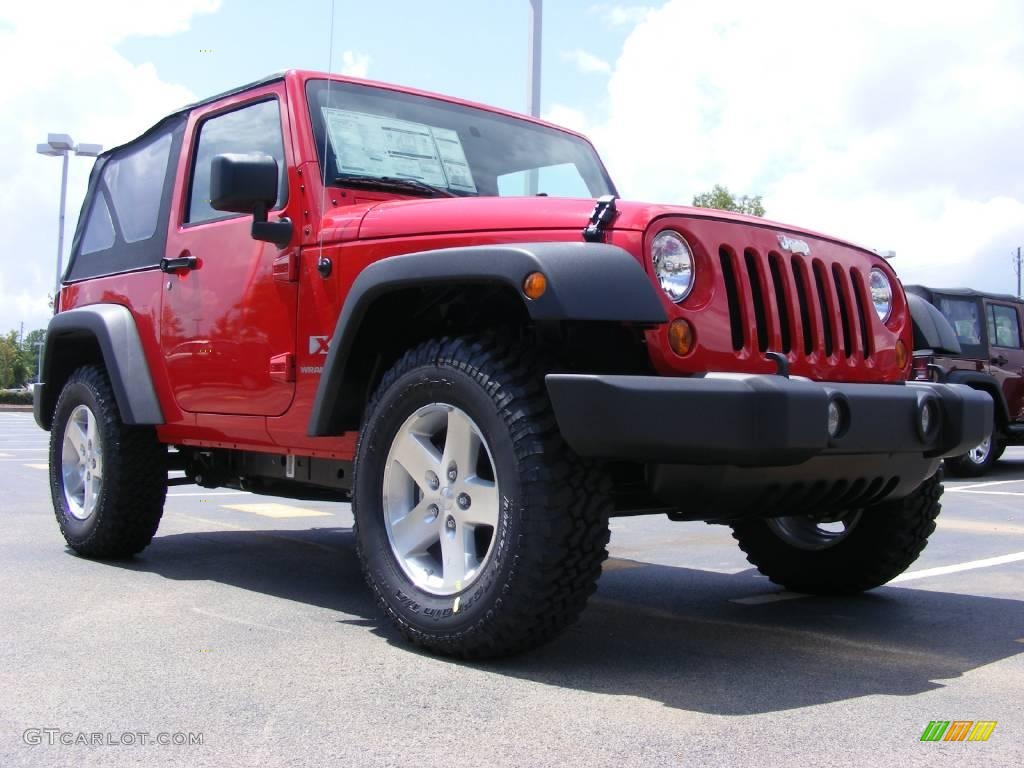2009 Wrangler X 4x4 - Flame Red / Dark Slate Gray/Medium Slate Gray photo #4