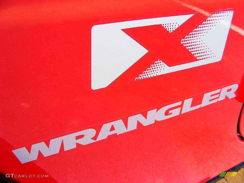 2009 Wrangler X 4x4 - Flame Red / Dark Slate Gray/Medium Slate Gray photo #5