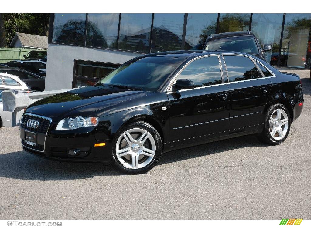 2007 A4 2.0T quattro Sedan - Brilliant Black / Ebony photo #2