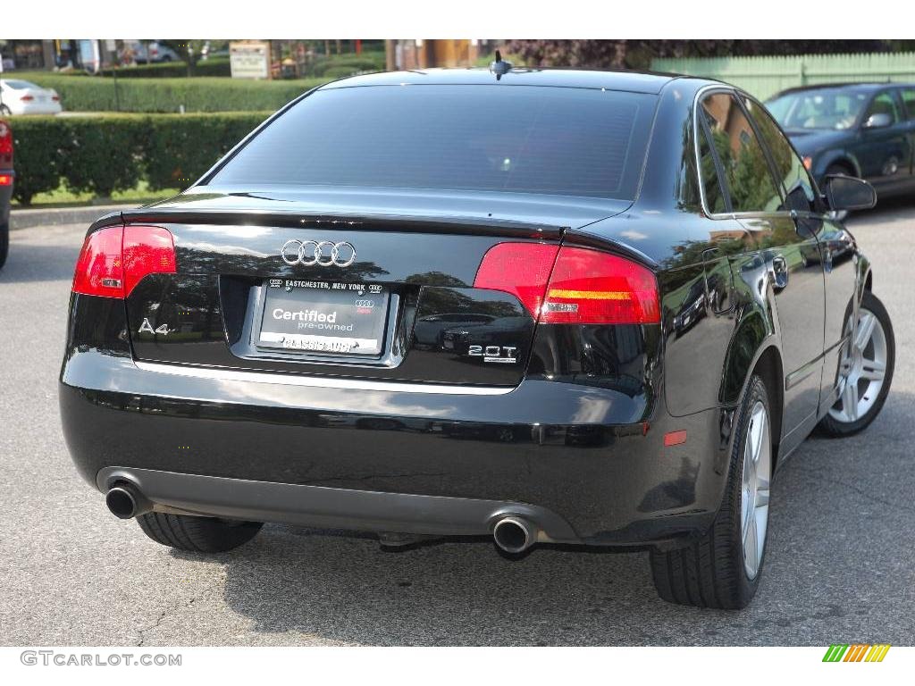 2007 A4 2.0T quattro Sedan - Brilliant Black / Ebony photo #4