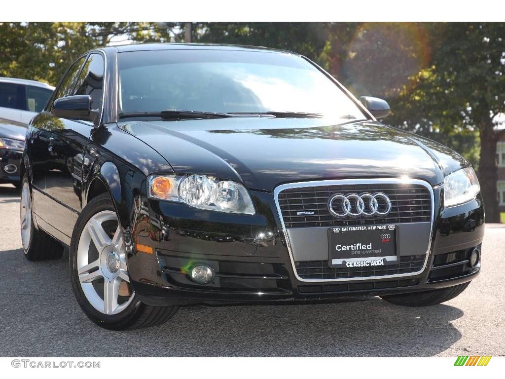 2007 A4 2.0T quattro Sedan - Brilliant Black / Ebony photo #7