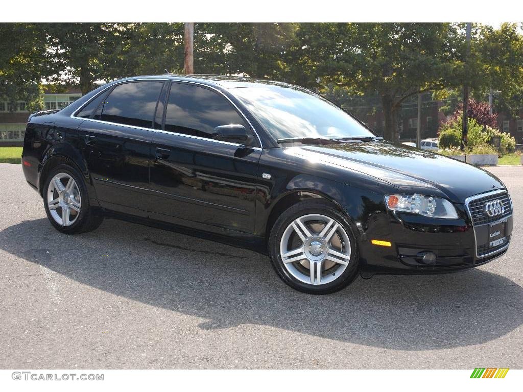 2007 A4 2.0T quattro Sedan - Brilliant Black / Ebony photo #8