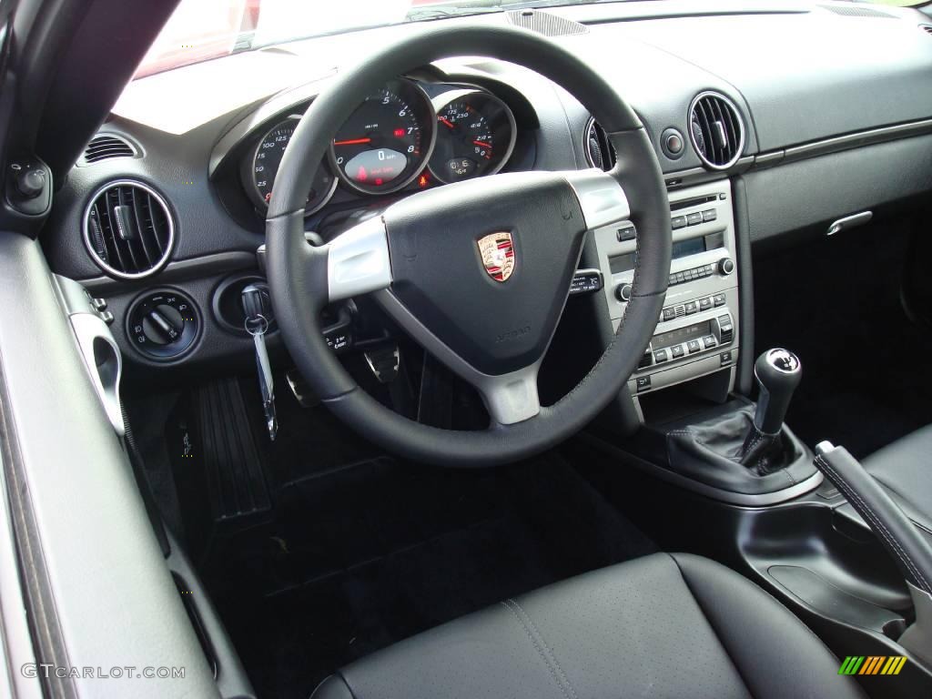2008 Porsche Cayman Standard Cayman Model Black Steering Wheel Photo #1638525