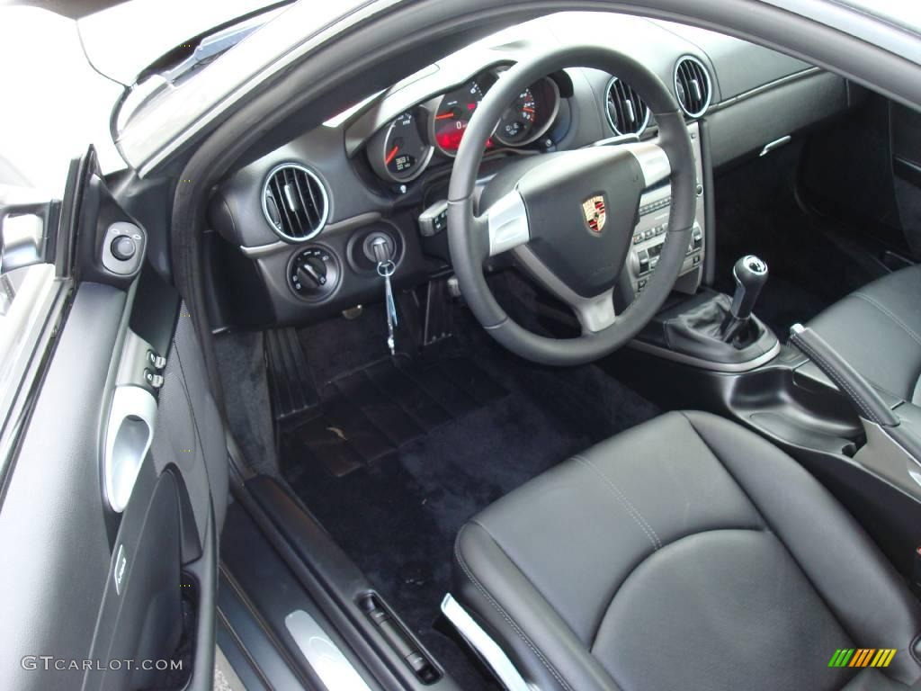 Black Interior 2008 Porsche Cayman Standard Cayman Model Photo #1638530