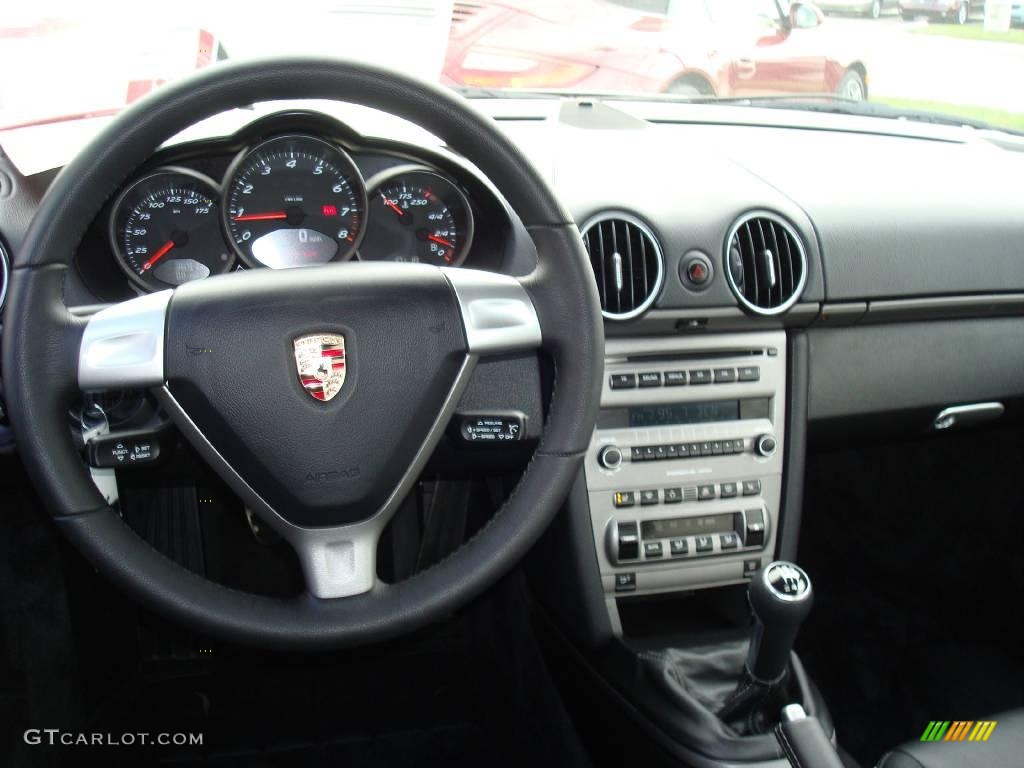 2008 Porsche Cayman Standard Cayman Model Black Steering Wheel Photo #1638575