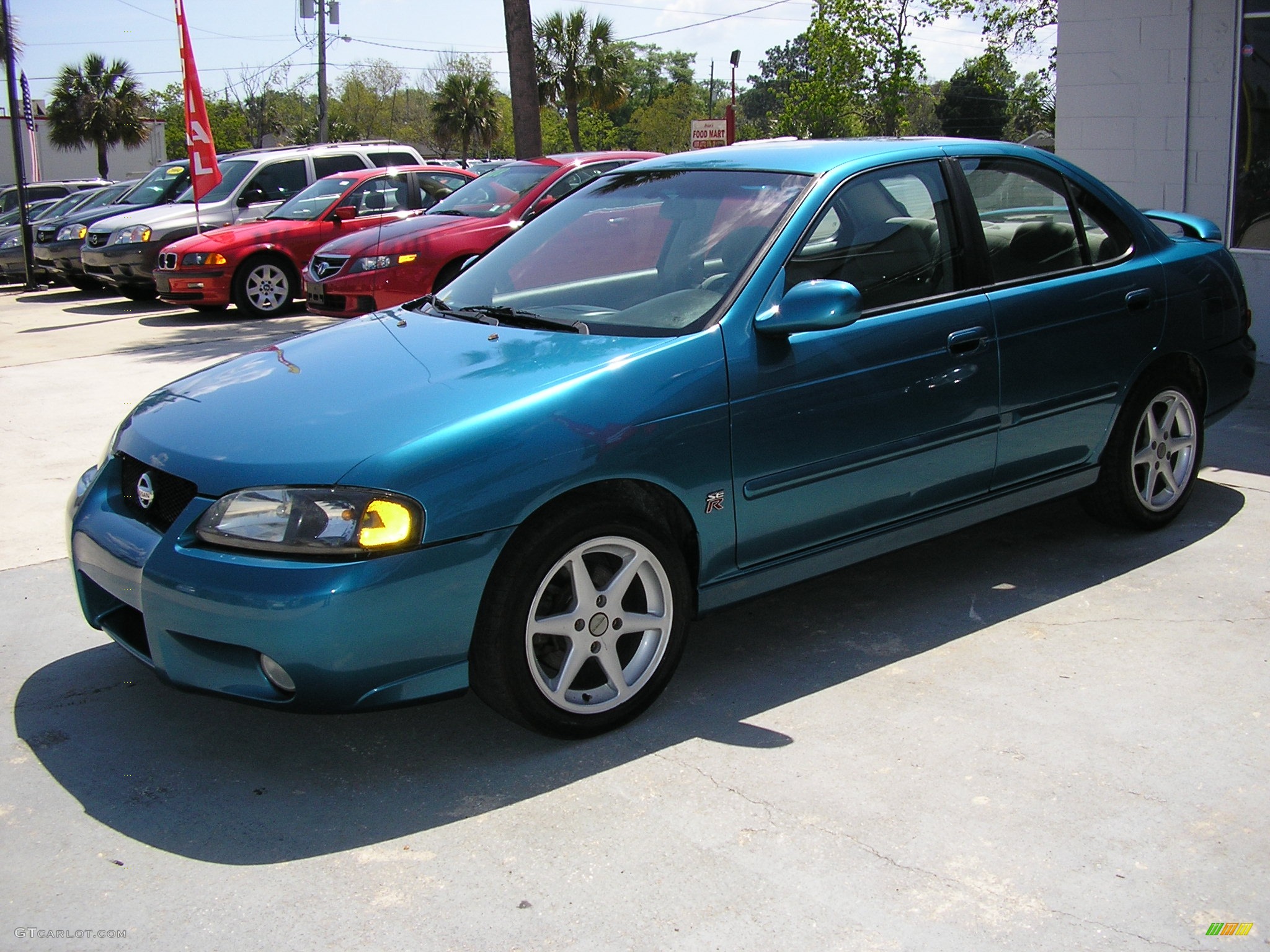 2003 Sentra SE-R - Vibrant Blue Metallic / Stone Gray photo #1