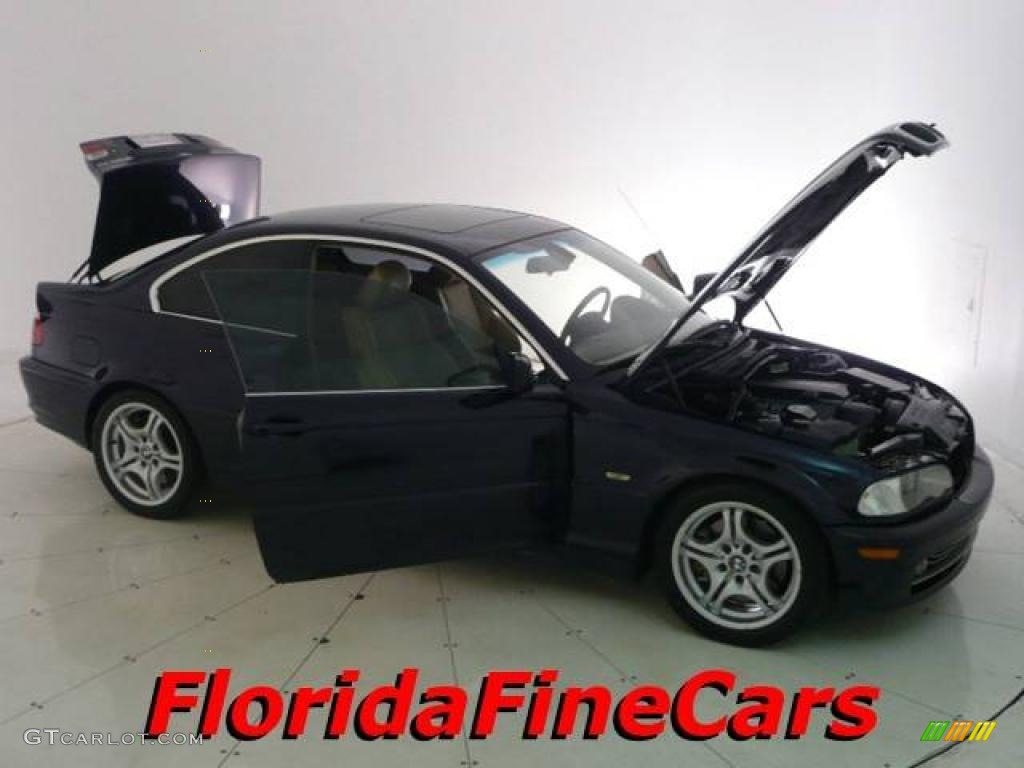 2003 3 Series 330i Coupe - Orient Blue Metallic / Sand photo #7