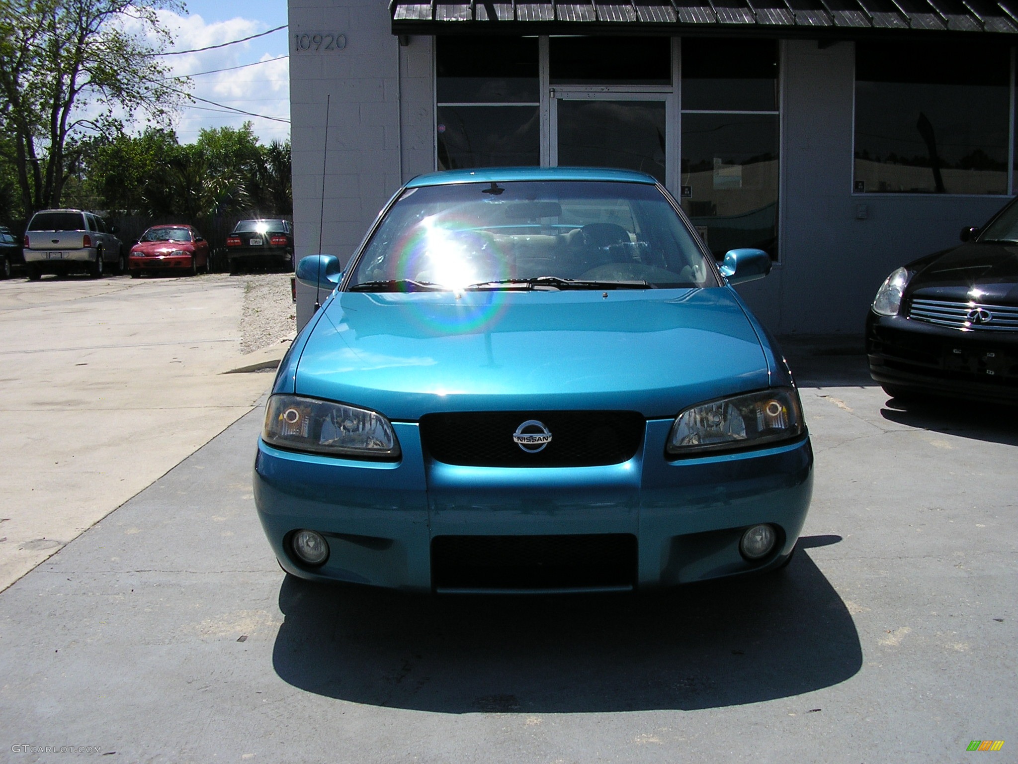 2003 Sentra SE-R - Vibrant Blue Metallic / Stone Gray photo #3