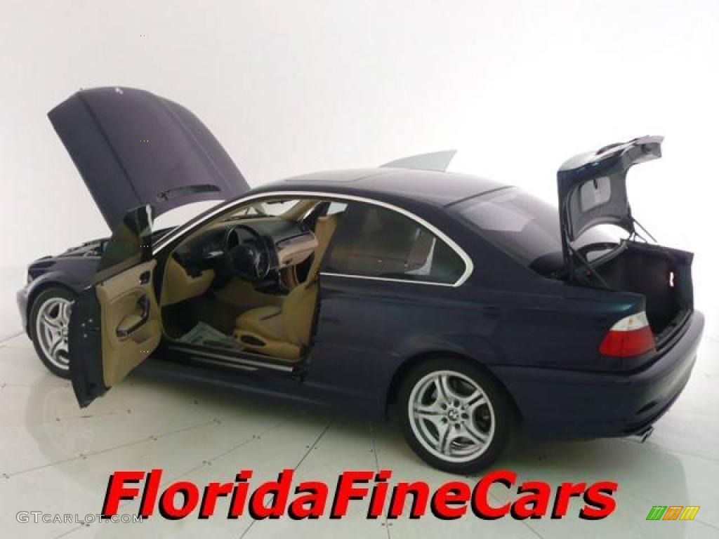 2003 3 Series 330i Coupe - Orient Blue Metallic / Sand photo #8