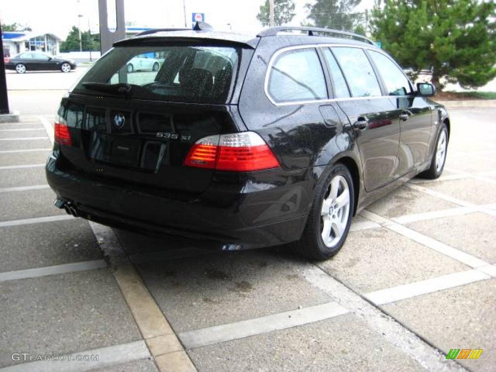 2008 5 Series 535xi Sports Wagon - Black Sapphire Metallic / Natural Brown Dakota Leather photo #8