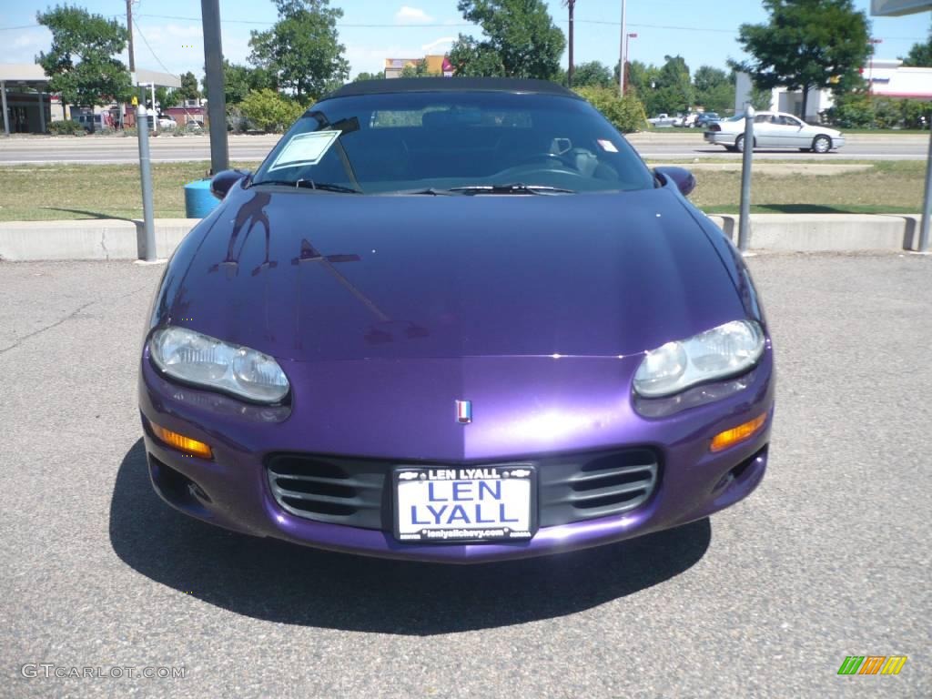 1998 Camaro Z28 Convertible - Bright Purple Metallic / Dark Grey photo #2