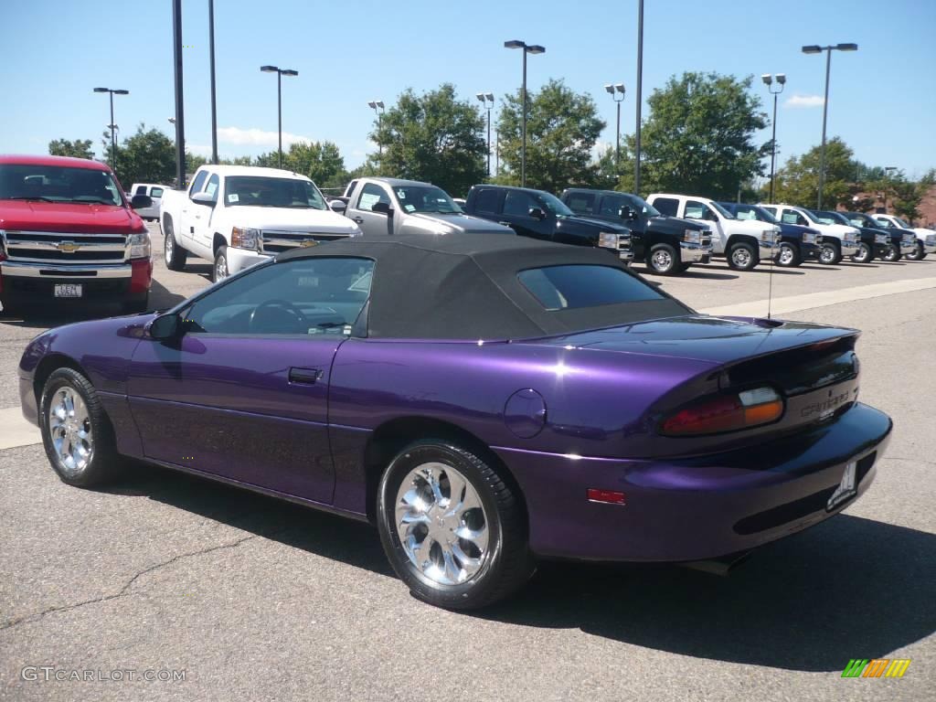 1998 Camaro Z28 Convertible - Bright Purple Metallic / Dark Grey photo #4