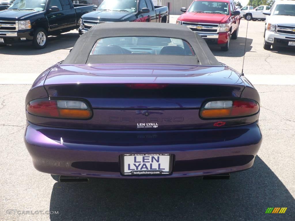 1998 Camaro Z28 Convertible - Bright Purple Metallic / Dark Grey photo #5