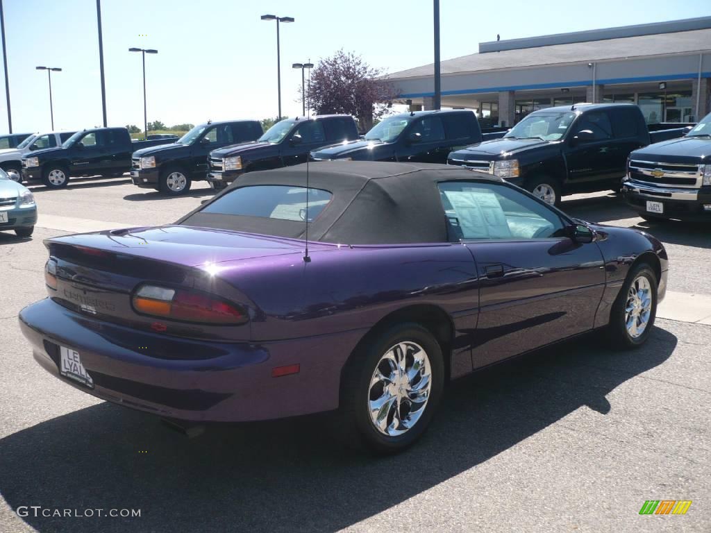 1998 Camaro Z28 Convertible - Bright Purple Metallic / Dark Grey photo #6