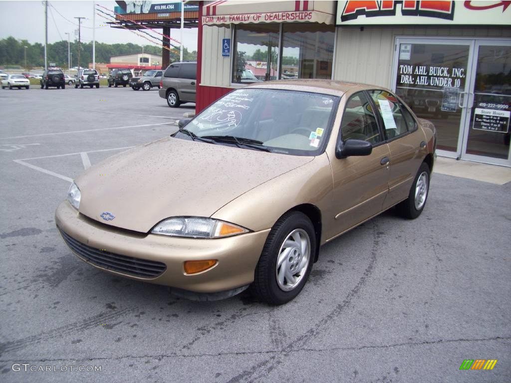 1998 Cavalier LS Sedan - Gold Metallic / Neutral photo #1