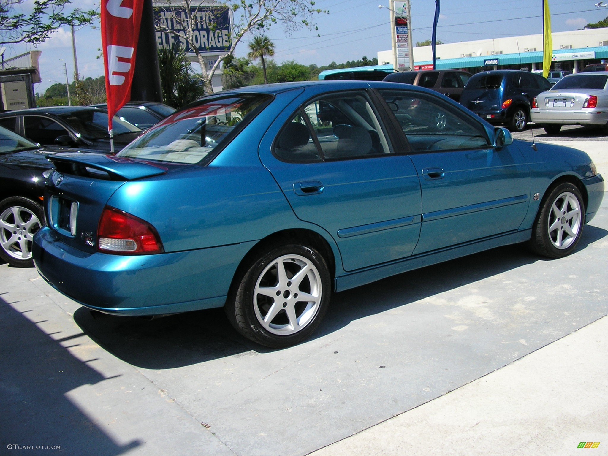 2003 Sentra SE-R - Vibrant Blue Metallic / Stone Gray photo #8