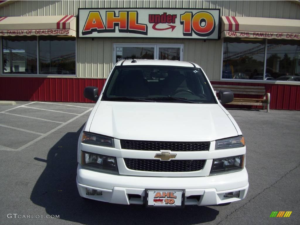 2004 Colorado LS Crew Cab - Summit White / Very Dark Pewter photo #8