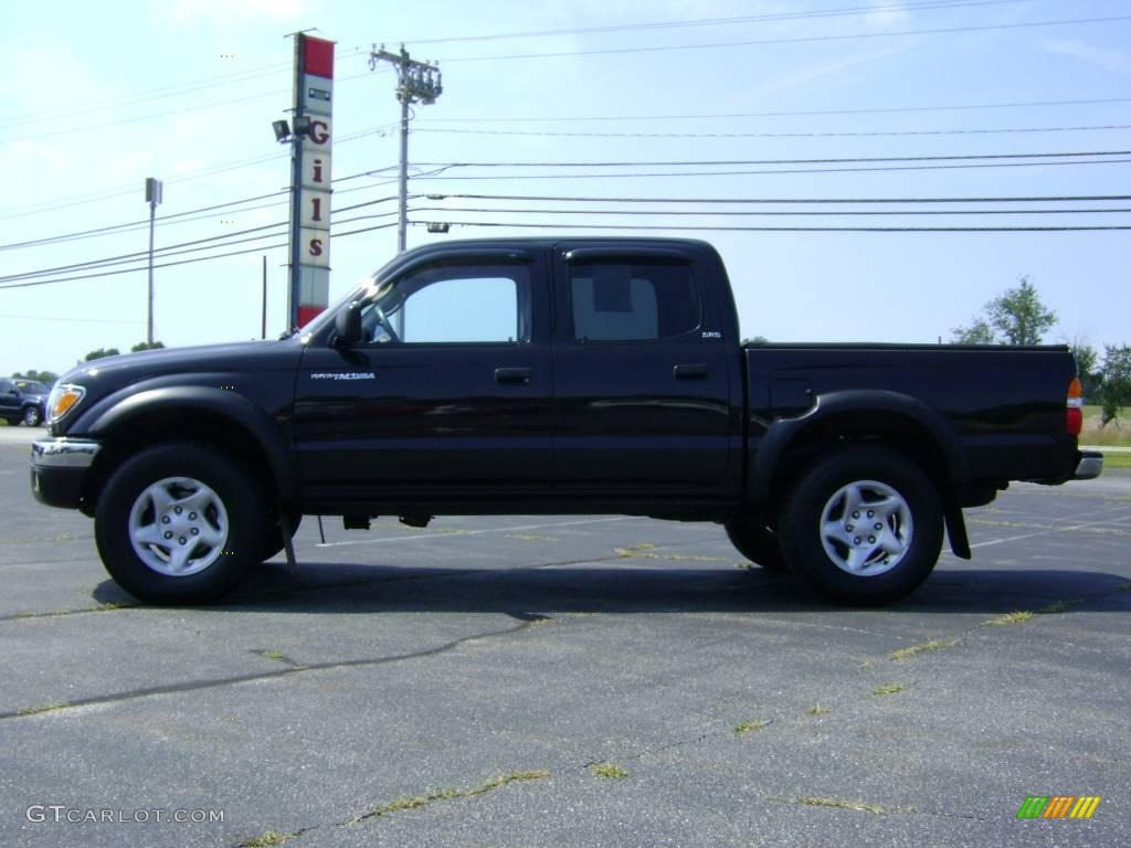 2003 Tacoma V6 Double Cab 4x4 - Black Sand Pearl / Charcoal photo #4