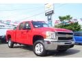 2009 Victory Red Chevrolet Silverado 2500HD Work Truck Extended Cab 4x4  photo #3