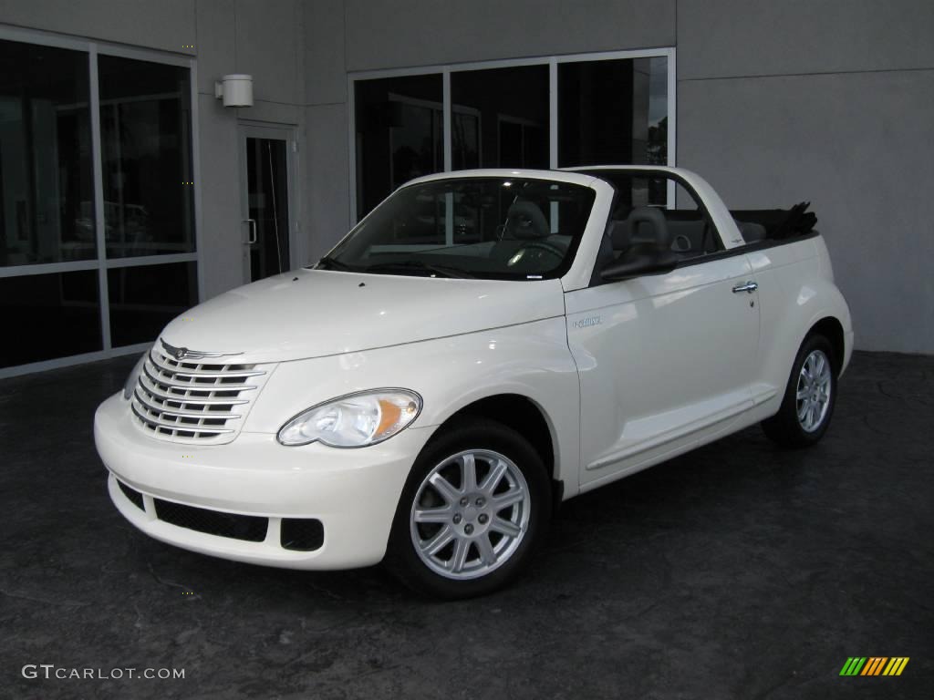 2006 PT Cruiser Convertible - Cool Vanilla White / Pastel Slate Gray photo #3