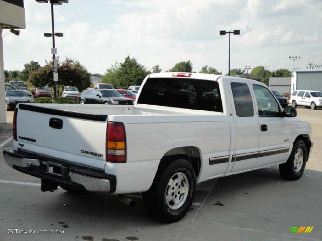 1999 Silverado 1500 LS Extended Cab - Summit White / Medium Gray photo #4