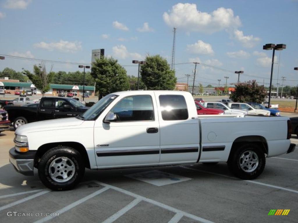 1999 Silverado 1500 LS Extended Cab - Summit White / Medium Gray photo #6