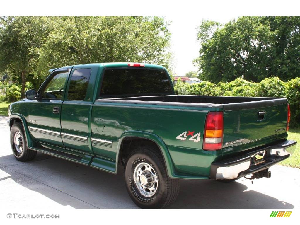 1999 Silverado 2500 LS Extended Cab 4x4 - Meadow Green Metallic / Medium Oak photo #4