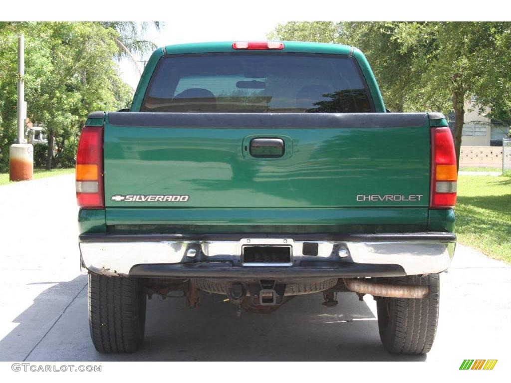 1999 Silverado 2500 LS Extended Cab 4x4 - Meadow Green Metallic / Medium Oak photo #5