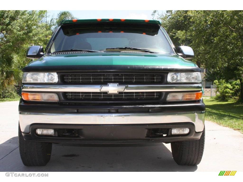 1999 Silverado 2500 LS Extended Cab 4x4 - Meadow Green Metallic / Medium Oak photo #11