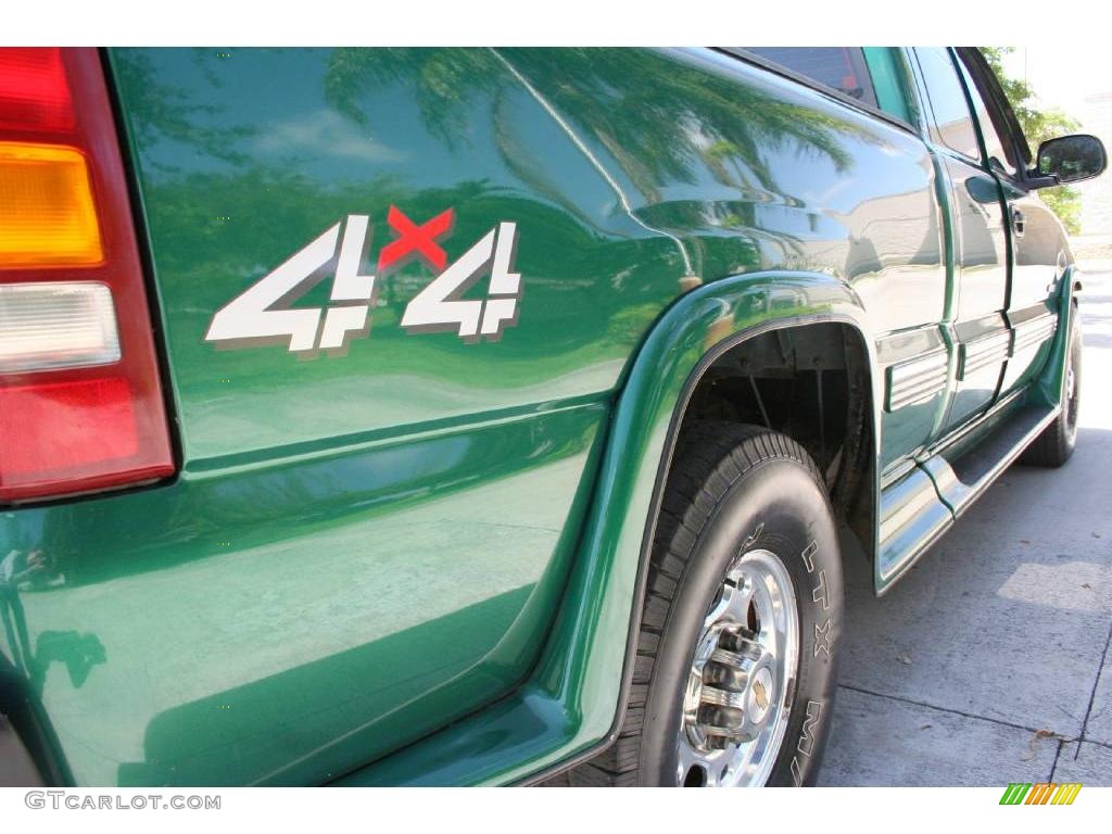 1999 Silverado 2500 LS Extended Cab 4x4 - Meadow Green Metallic / Medium Oak photo #15