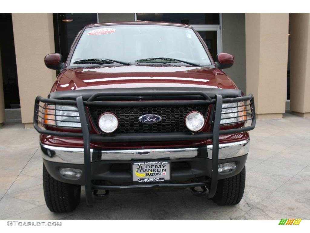 2003 F150 Lariat SuperCrew 4x4 - Toreador Red Metallic / Medium Parchment Beige photo #3