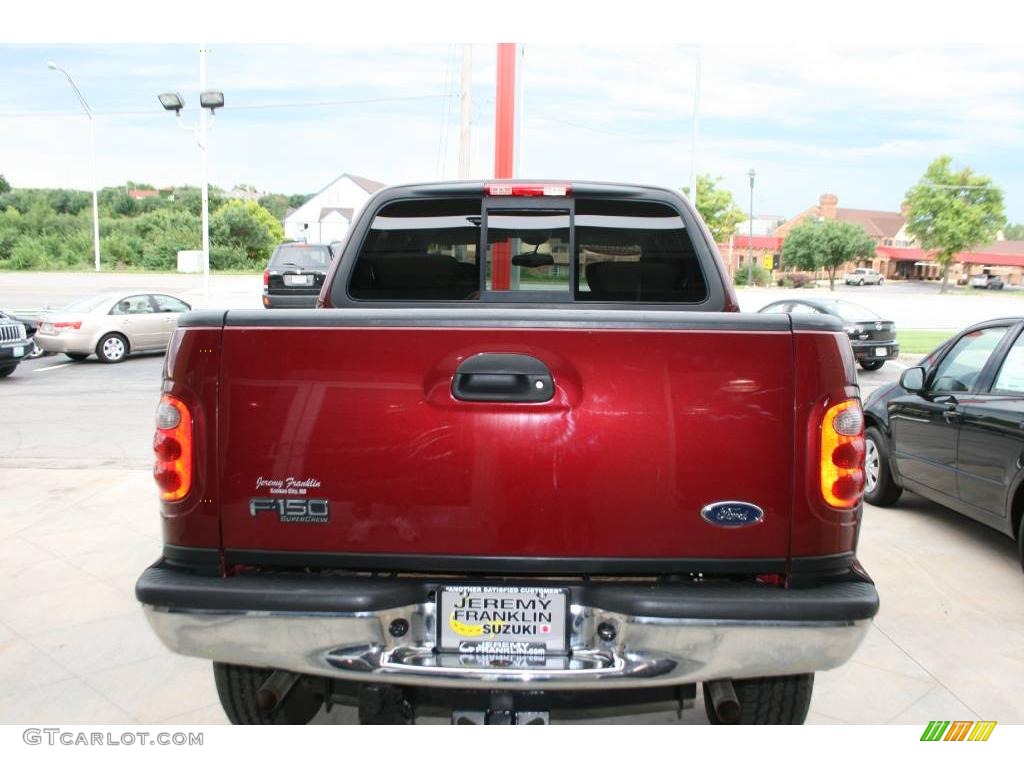 2003 F150 Lariat SuperCrew 4x4 - Toreador Red Metallic / Medium Parchment Beige photo #7