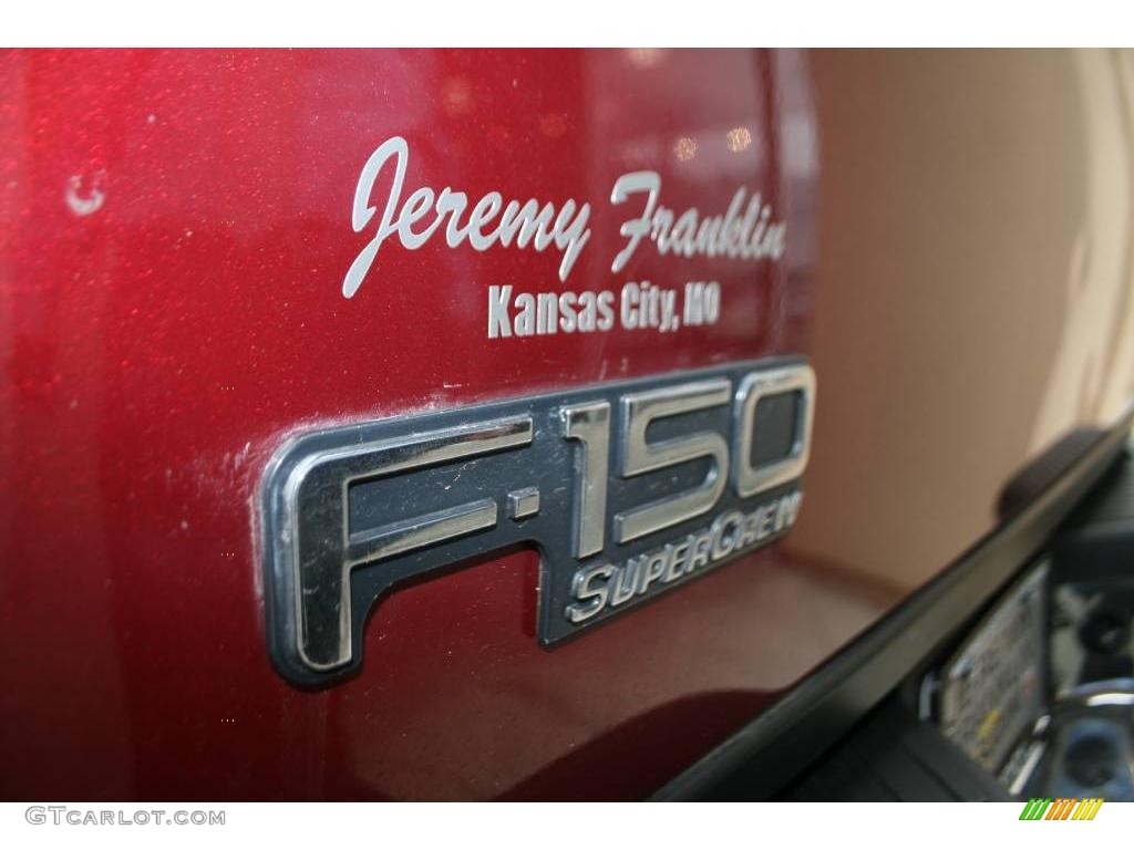 2003 F150 Lariat SuperCrew 4x4 - Toreador Red Metallic / Medium Parchment Beige photo #8