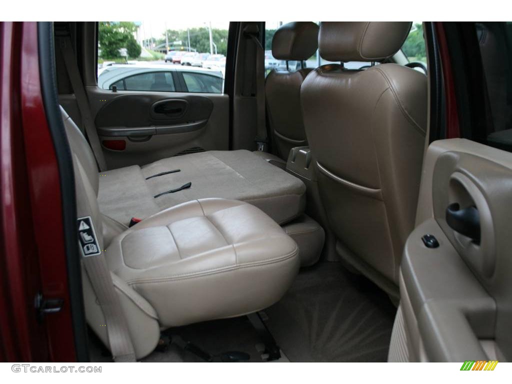 2003 F150 Lariat SuperCrew 4x4 - Toreador Red Metallic / Medium Parchment Beige photo #37