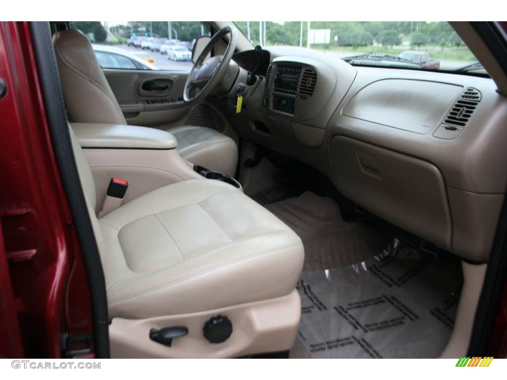 2003 F150 Lariat SuperCrew 4x4 - Toreador Red Metallic / Medium Parchment Beige photo #40