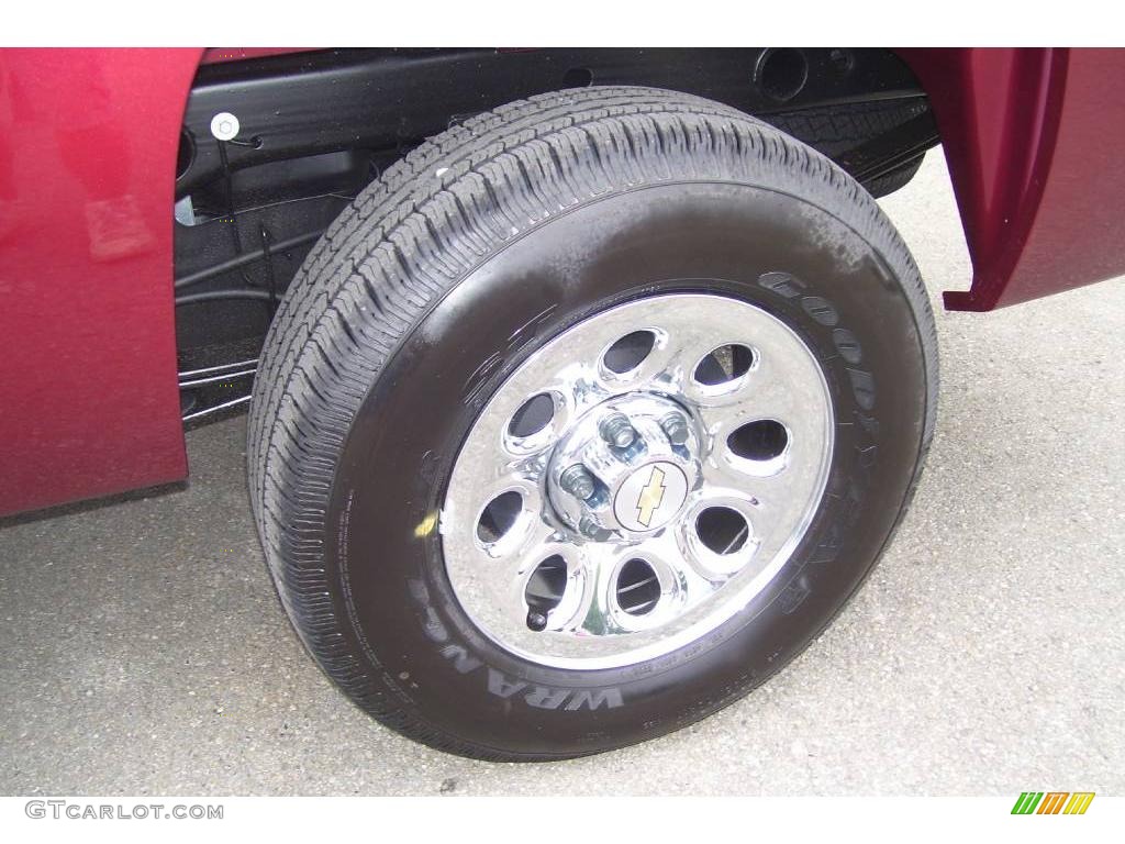 2009 Silverado 1500 LS Extended Cab 4x4 - Deep Ruby Red Metallic / Dark Titanium photo #9