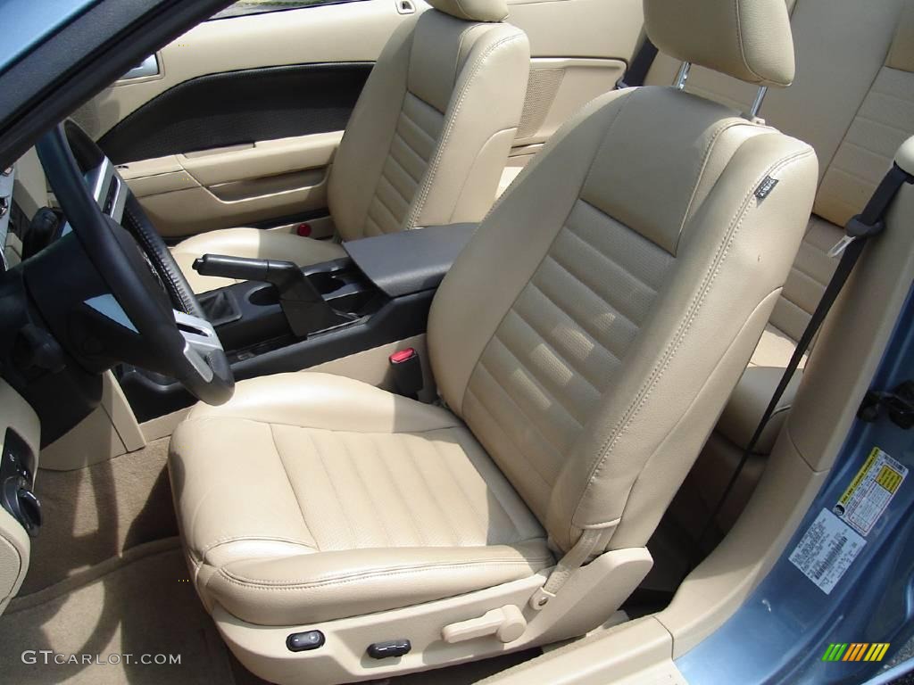 2006 Mustang GT Premium Convertible - Windveil Blue Metallic / Light Parchment photo #12
