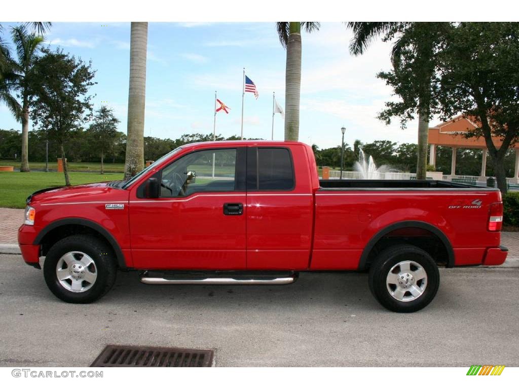 2004 F150 FX4 SuperCab 4x4 - Bright Red / Black/Medium Flint photo #3